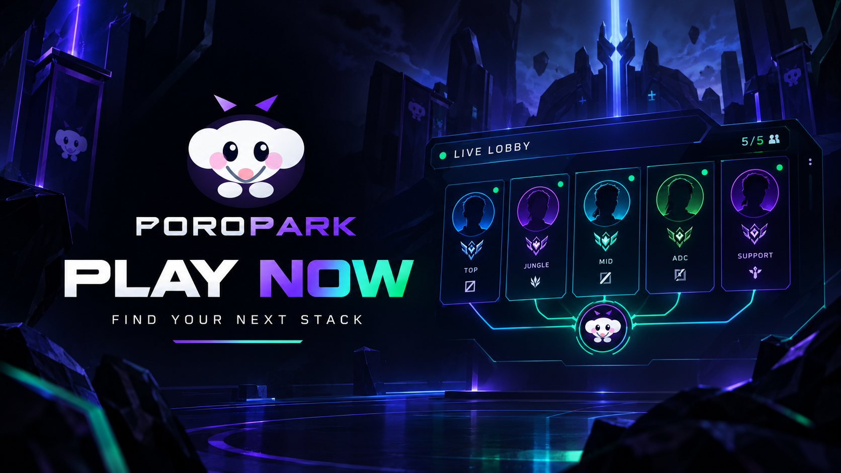 Play Now on PoroPark — live lobbies and optional Discord announcements